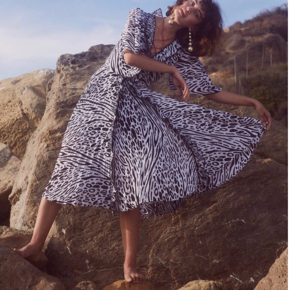 DELFI COLLECTIVE GWEN ZEBRA DRESS S - Picture 1 of 7